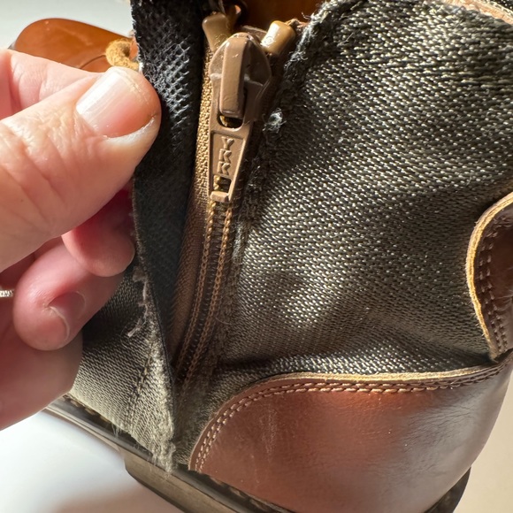 Retro Steve Madden Brown & Gray Zip Side Men’s 10 Boots - Picture 9 of 9